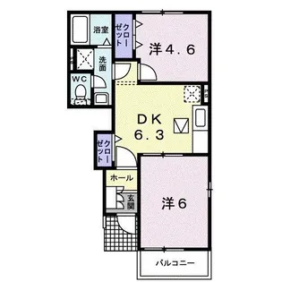 愛媛県四国中央市土居町津根【アパート】の間取り