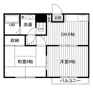 ダイヤハイツ西門【1階】の間取り