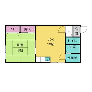 スカイハイツ岩室【1階】の間取り