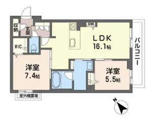 Refiant東谷山【2階】の間取り