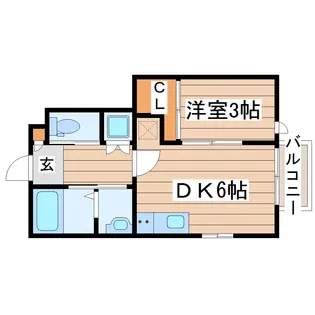 AIN KANO【1階】の間取り