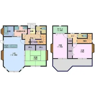 熊本県熊本市北区武蔵ケ丘1【一戸建】の間取り