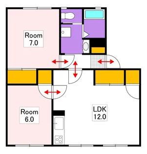 ハイデンス大守【2階】の間取り