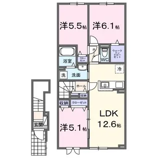 ラピス・ラズリII【2階】の間取り
