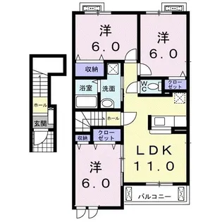 エルフィン 五番館【2階】の間取り