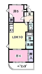 ファインパーク薬師B棟【3階】の間取り