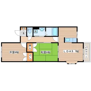 ボヌール【2階】の間取り