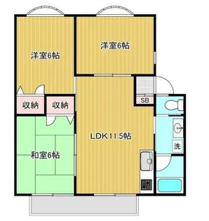 小林ハイツII【1階】の間取り