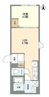 東京都世田谷区北沢5【マンション】の間取り