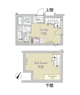 LAPiS白金高輪【1階】の間取り