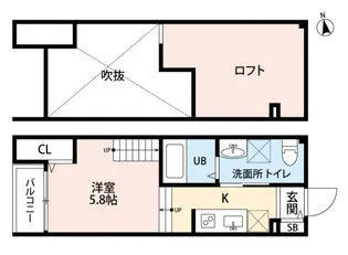 アルシア Alcia【2階】の間取り