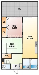 グランドマンション【3階】の間取り