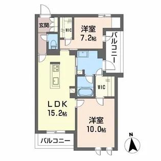 グランドゥール中小阪【3階】の間取り
