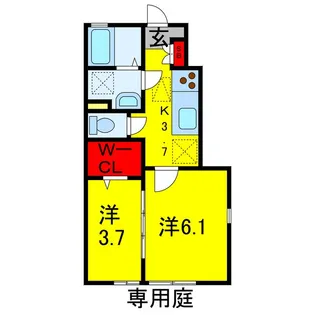 ルミエール【1階】の間取り