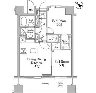 東京都渋谷区東3【マンション】の間取り