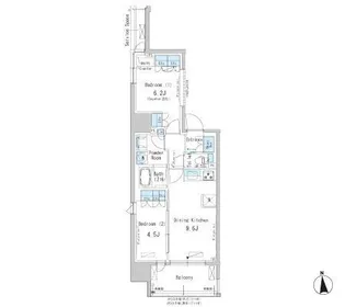 パークアクシス新御徒町East【4階】の間取り