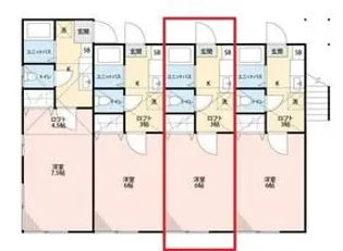 シャネル富士見台【1階】の間取り