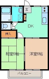 2DKの間取り画像