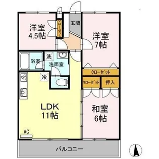 ラーバンハイツ【3階】の間取り