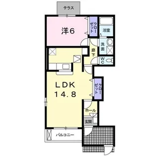 大阪府泉佐野市下瓦屋【アパート】の間取り