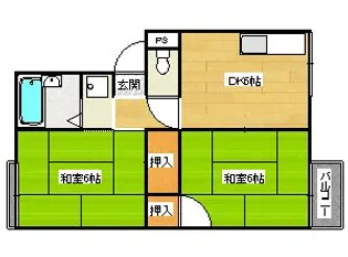 プリシエール桂【2階】の間取り