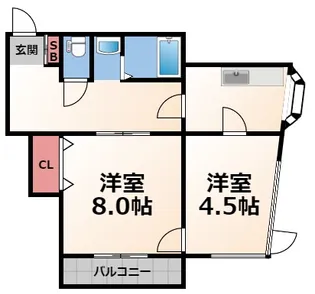 ラ・フォーレ諏訪【2階】の間取り