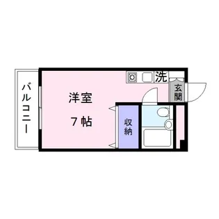 1Rの間取り画像