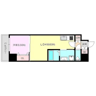 アーバンパーク新大阪【5階】の間取り