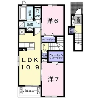 HALO B棟【2階】の間取り