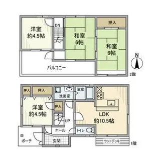 愛知県名古屋市守山区今尻町【一戸建】の間取り