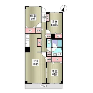 モンメール大磯【3階】の間取り