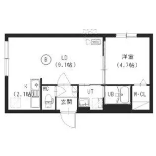 シティノーブル中の島【4階】の間取り