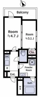ラヴィエール上中里【4階】の間取り