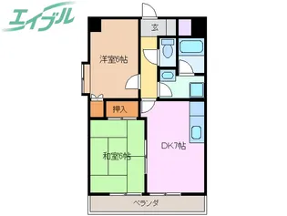 レスカール幸町【9階】の間取り