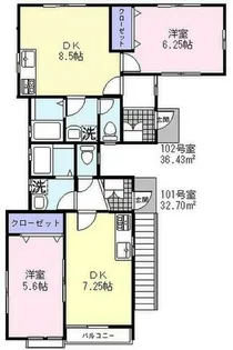 オリーブガーデン【1階】の間取り