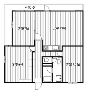 Les sta平和台【3階】の間取り