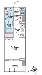 コンフォリア東新宿ステーションフロント【5階】の間取り