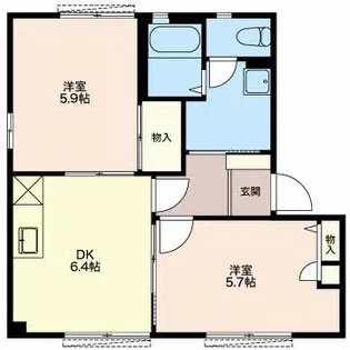 コスモハイツ【1階】の間取り