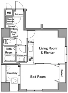 ROMEC勝どき【2階】の間取り