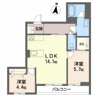 ゼーゲンハウス【3階】の間取り