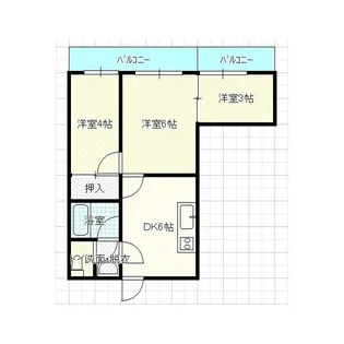 ブルーベイHONJO3【3階】の間取り