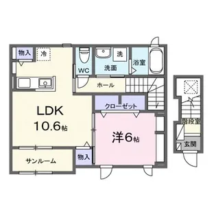 滋賀県草津市下笠町【アパート】の間取り