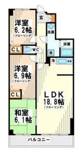 東京都調布市緑ケ丘2【マンション】の間取り