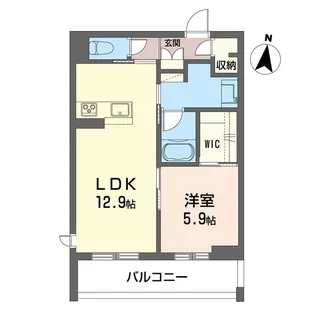 プレディーナ武蔵浦和【3階】の間取り