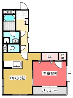 グリーンシャトーハマダII【1階】の間取り
