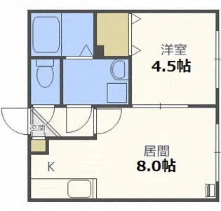プランドールハイツ【2階】の間取り