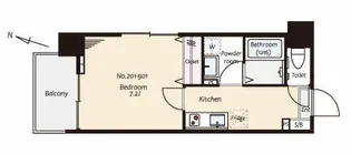 ルトゥール小岩北【6階】の間取り