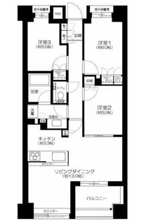 グランスイート神楽坂ピアース ノースヒルズ【3階】の間取り