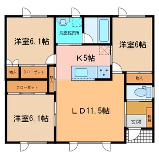 北海道帯広市東九条南2【一戸建】の間取り