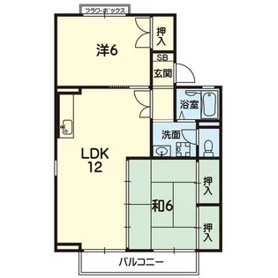 calme桜木【1階】の間取り